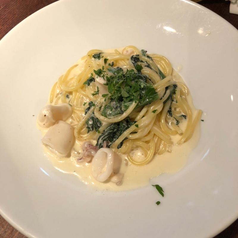ヤリイカと春菊の白だしクリームパスタ(ポルトベッロ （Porto Bello）)