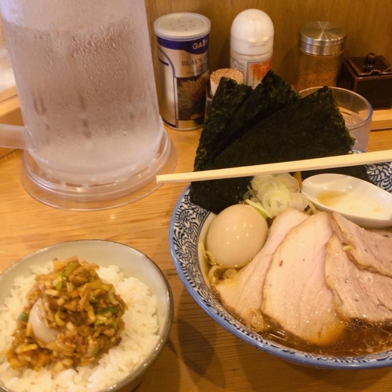 特製中華そば　玉子ごはん(中華そば 笑歩)