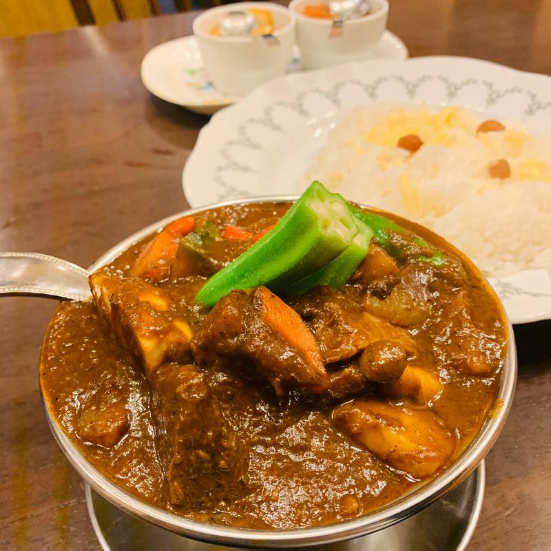 和牛ビーフカレー＋季節の野菜(トマト)