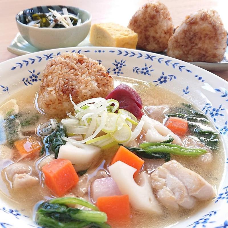 焼きおにぎりのスープ仕立て(カフェ・ド・ラパン )