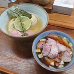 昆布水つけ麺 ちょい肉増し 醤油(大)(YOKOKURA STORE HOUSE)