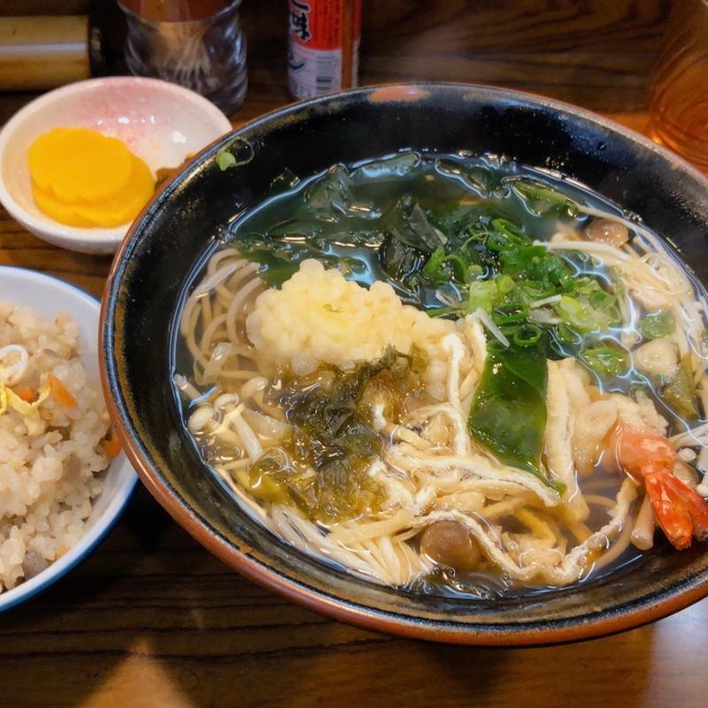 天ぷらそば定食(みなと)