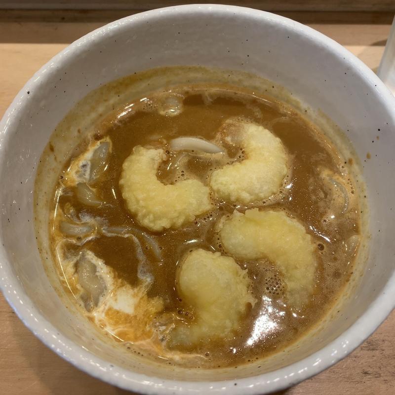 小海老天ぷらカレーうどん(虎杖うどん 朝昼晩カレー)