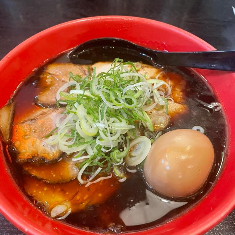 富山ブラック黒醤油らーめん(麺家 いろは 京都拉麺小路店)