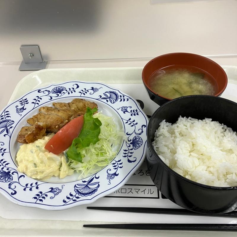 時計台定食（豚タツタ）(札幌市役所地下食堂)