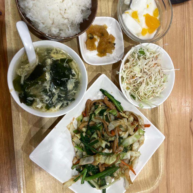 ニラ豚定食(唐人中華料理)