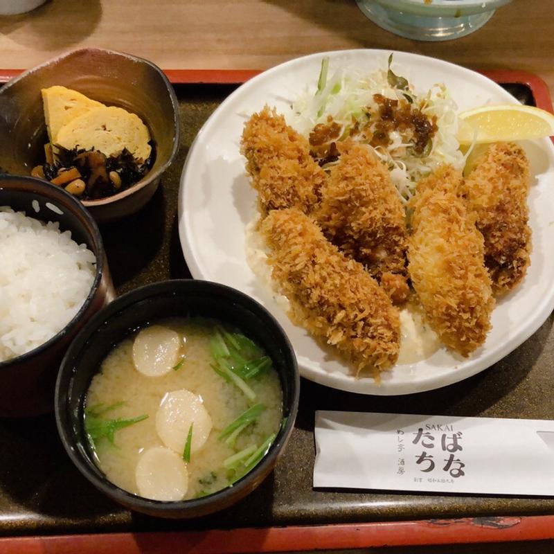 カキフライ定食(たちばな)