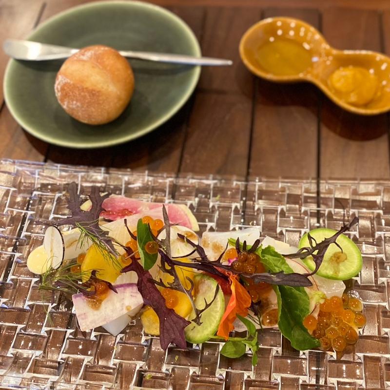 アオリイカ・北山農園”旬野菜サラダ”(Cultiver)