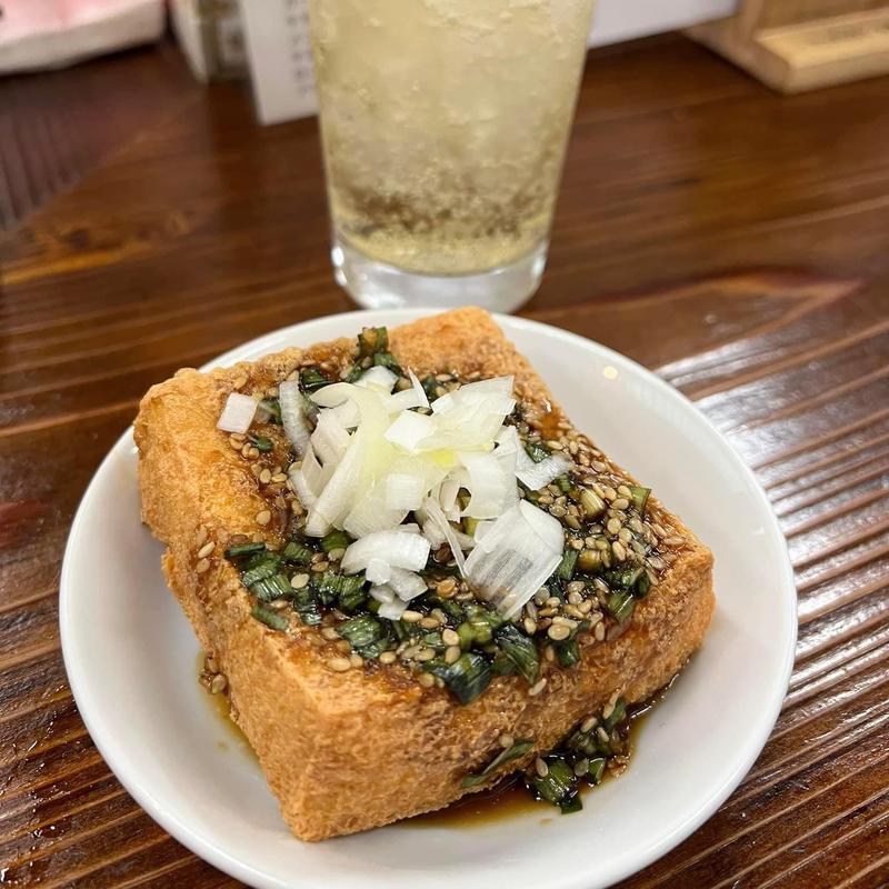 手作り厚揚げ(大衆食堂スタンドそのだ)