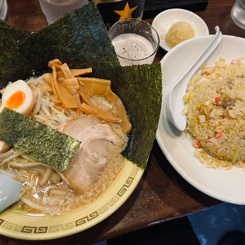 煮玉子麺(中華麺 江川亭 調布店)