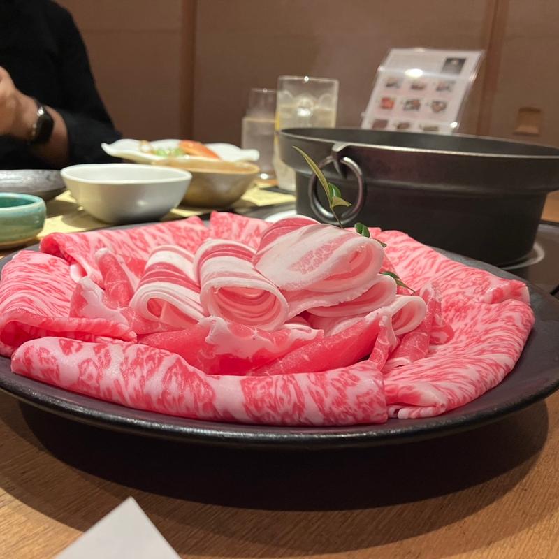 鹿児島黒牛・鹿児島黒豚　味わい　せいろ蒸し(華蓮 博多店)