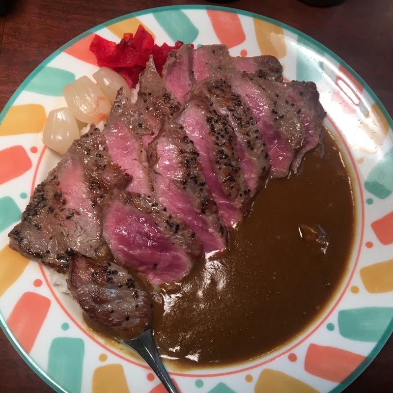 Wステーキカレー(ふくてい 有楽町本店)