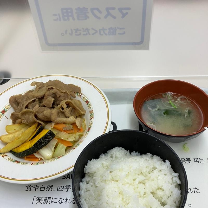 時計台定食（豚焼肉）(札幌市役所地下食堂)