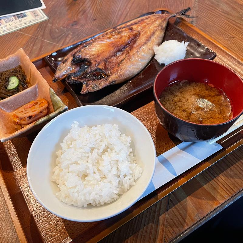 さば開き定食(本町ひもの食堂)