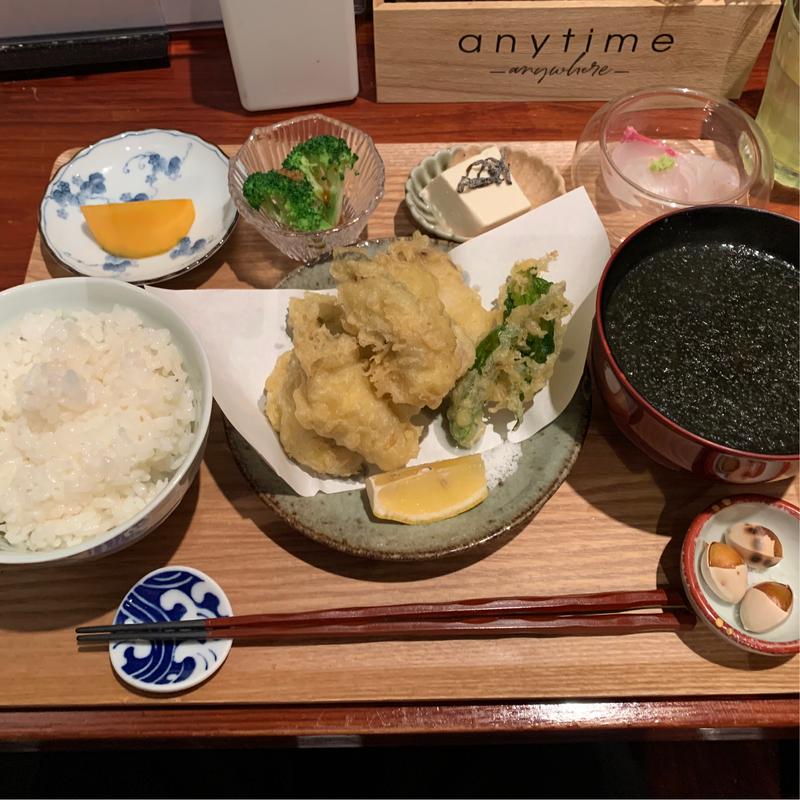 牡蠣天定食(小料理屋　永山)