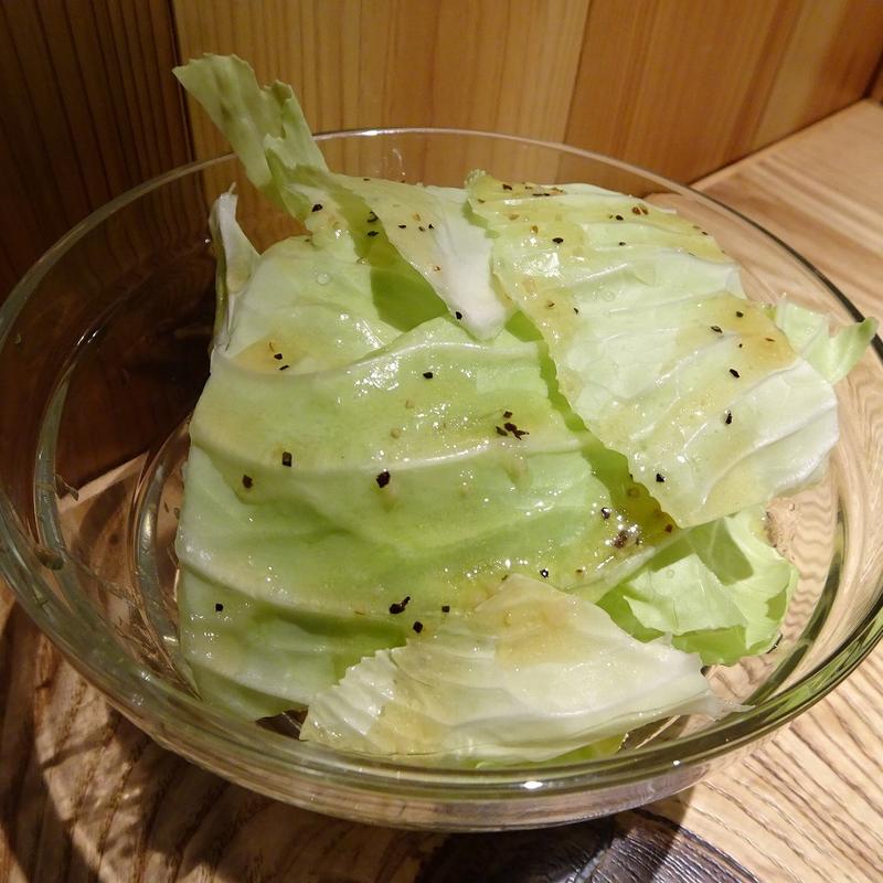 自家製農園の塩だれキャベツ(シンイマミヤダウンタウン)