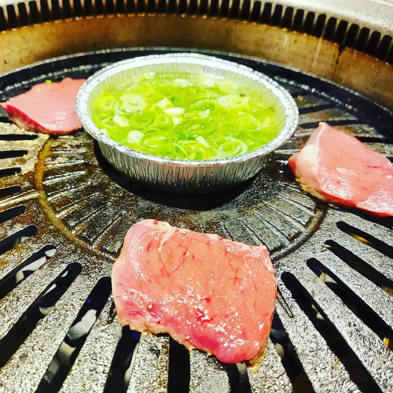 ネギ出汁で食べるハツ(シンイマミヤダウンタウン)