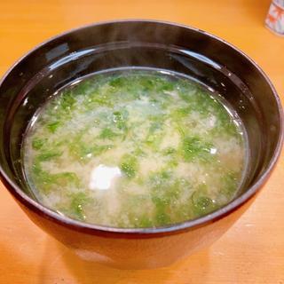 あおさの味噌汁（天丼セット）(磯辺料理さかい本店)