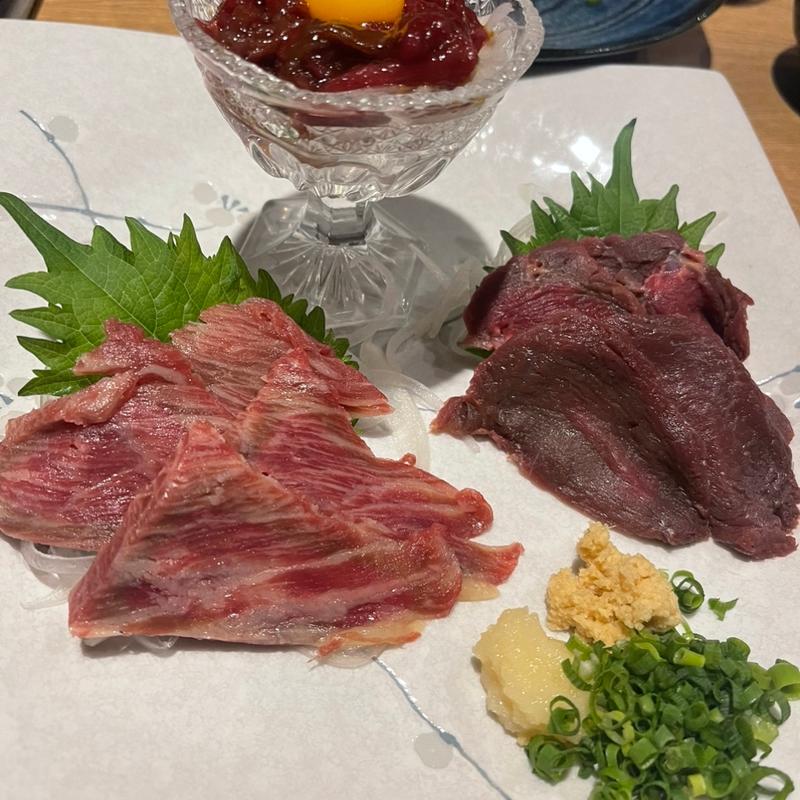 馬刺し三種盛り合わせ(隠れ家個室ダイニング 一期 豊田店)