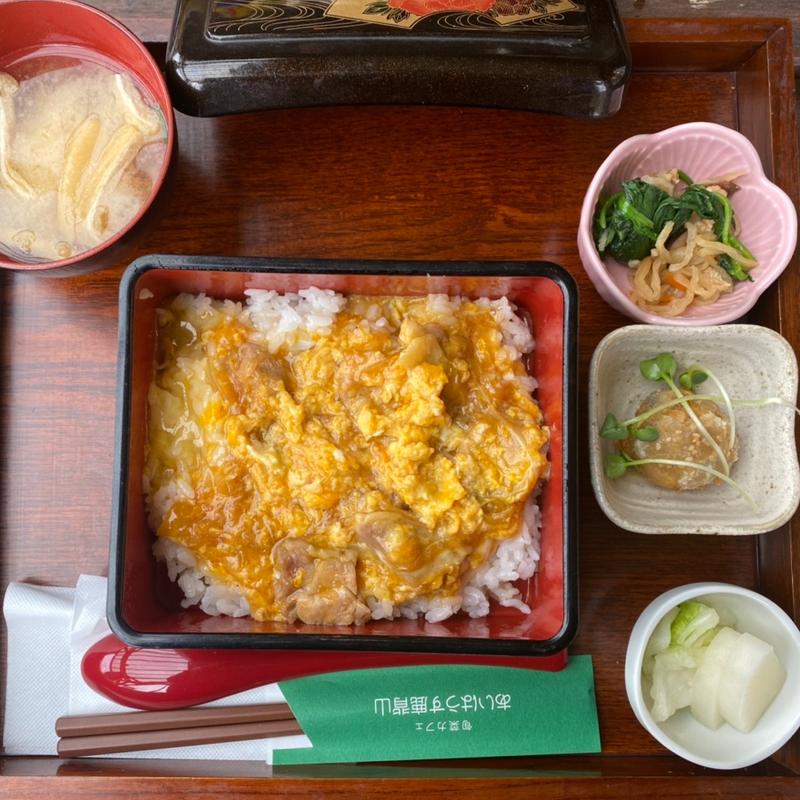 親子重(旬菜カフェあいはうす鹿背山)