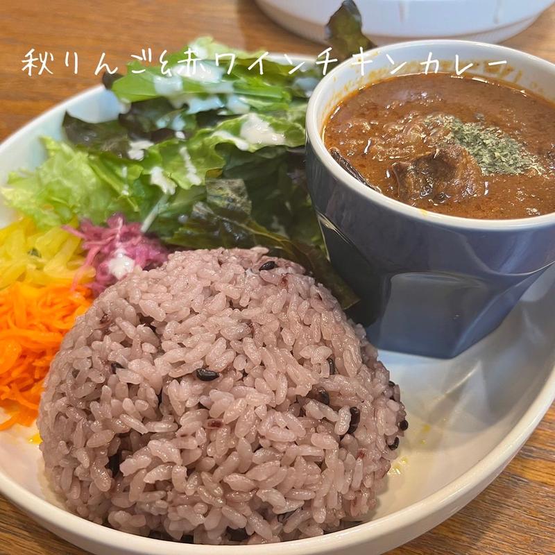 秋りんご＆赤ワインチキンカレー(ミルリトンカフェ)