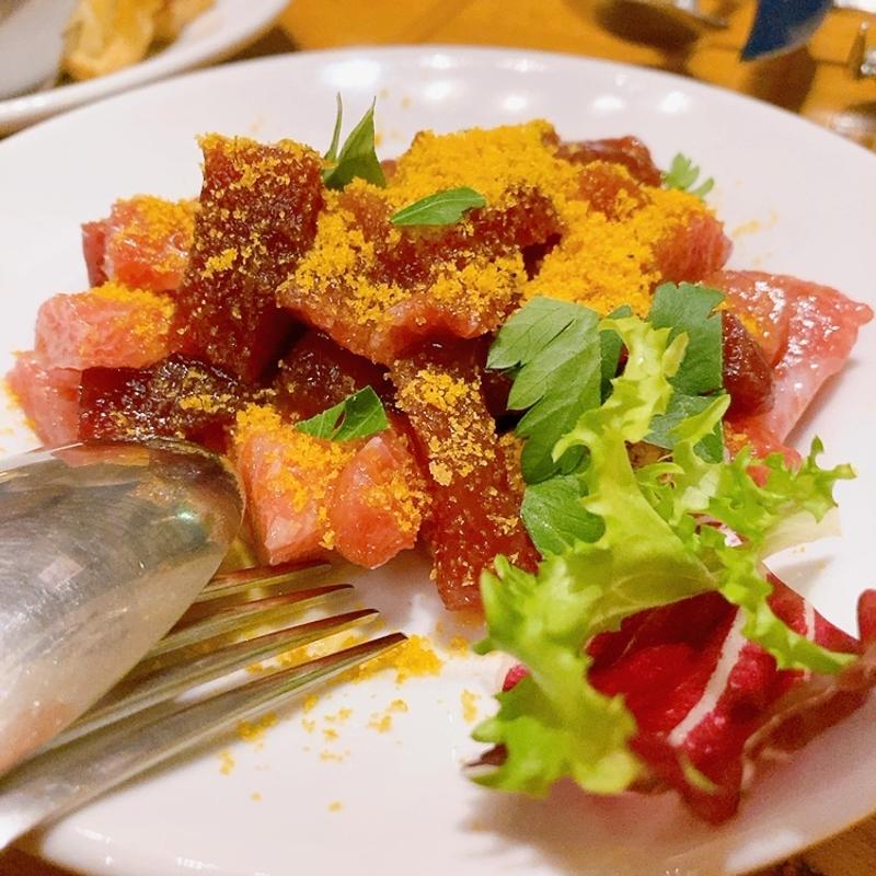 本マグロとカラスミのカルパッチョ(il Grado)