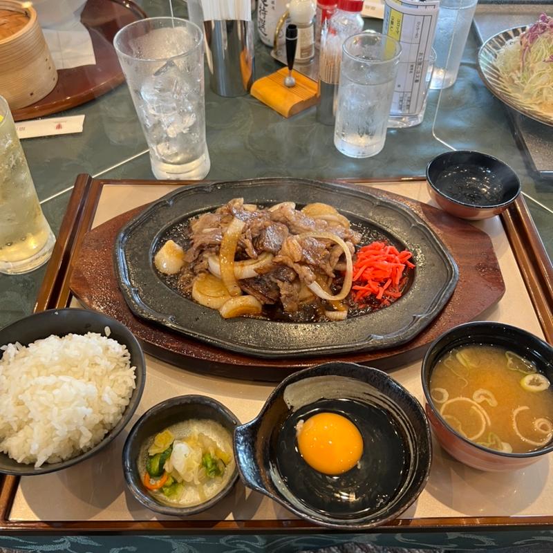 国産牛バラ肉の鉄板焼き膳(猿島カントリークラブ レストラン)