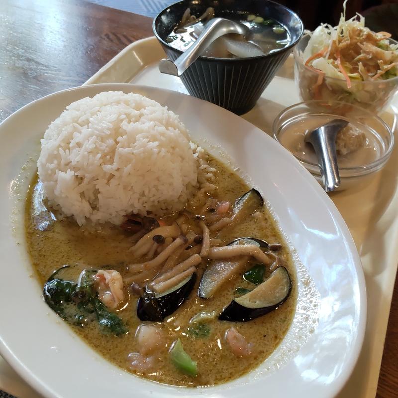 海老のグリーンカレー(タイ料理クルンテープ本店)