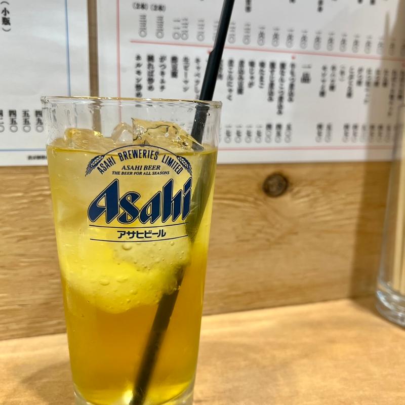 緑茶ハイ(もつ焼 かど)