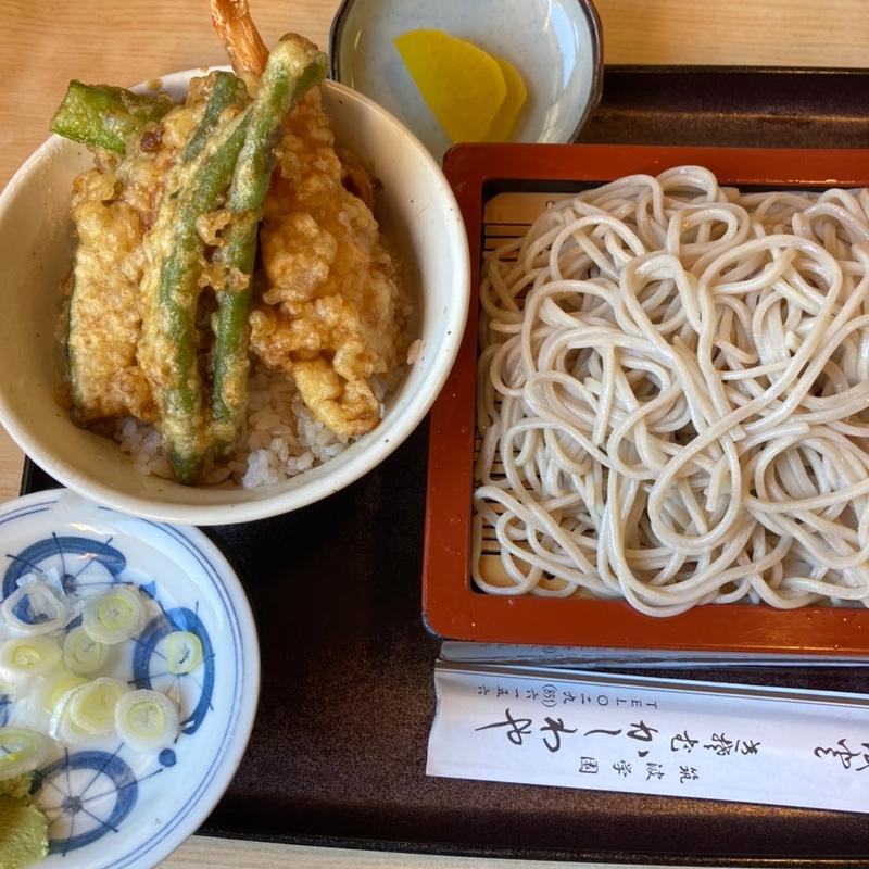 ミニ天丼セット(かしわや)