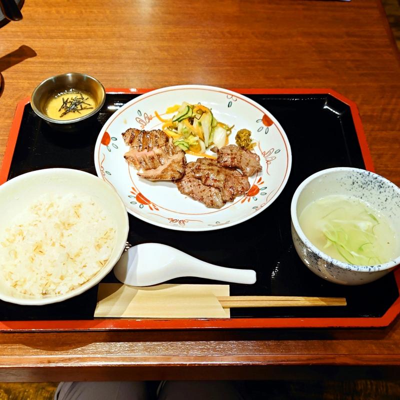 サービス牛たん定食(牛たん焼き仙台辺見 キャナルシティ博多店)