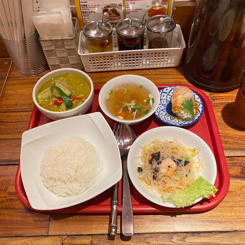 グリーンカレーランチセット(バンコク屋台 カオサン )