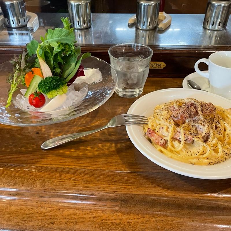 カルボナーラ　サラダセット(繪麗)