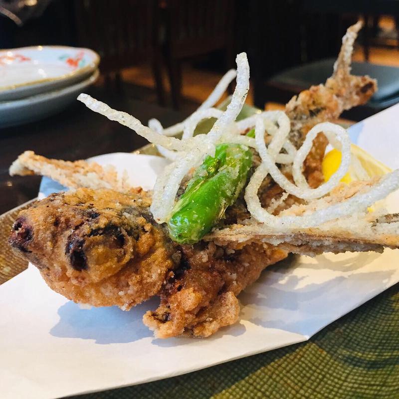 トビウオの姿揚げ(屋久島で民宿やってました)