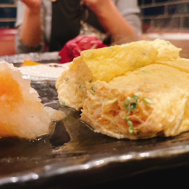 シラスと小葱の出汁巻き玉子(男前料理と五島列島直送の魚　神保町 無花果ichijiku )