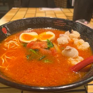 元祖トマトラーメン(元祖トマトラーメンと元祖豆乳ラーメンと元祖トマトもつ鍋 三味(333) 博多駅東店)