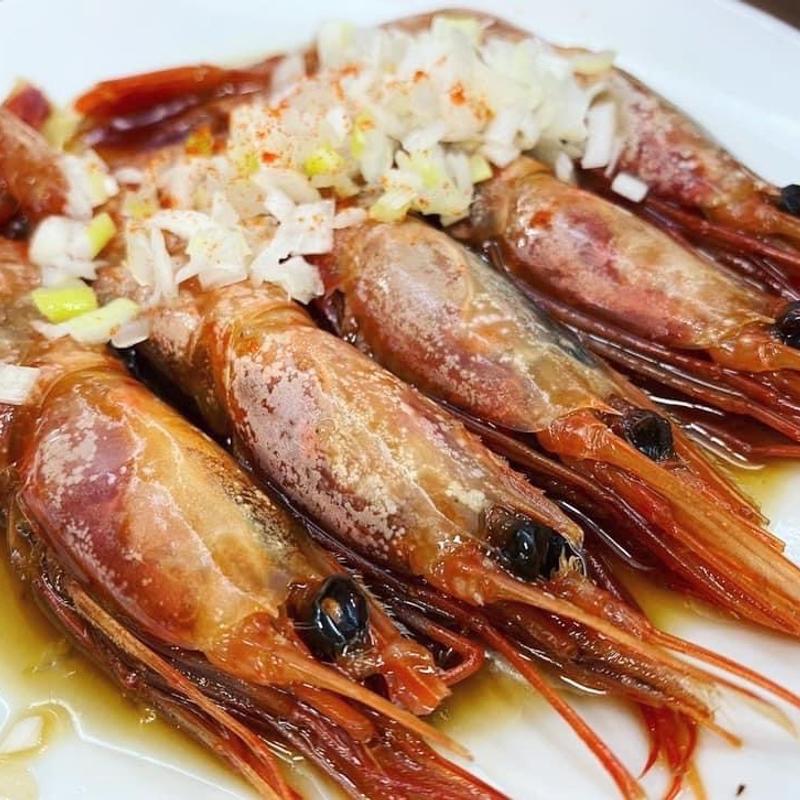 甘えびの沖漬け(大衆食堂スタンドそのだ)