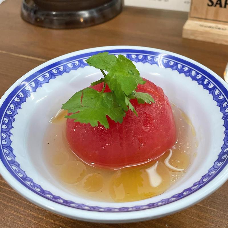 トマト一夜漬け(大衆食堂スタンドそのだ)