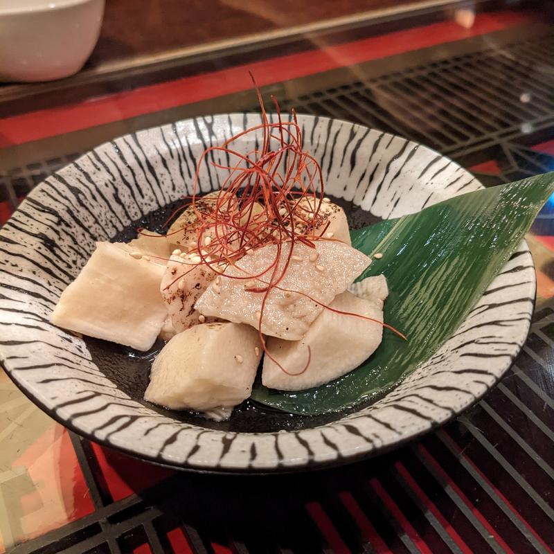 長芋山椒正油漬け(男前料理と五島列島直送の魚　神保町 無花果ichijiku )