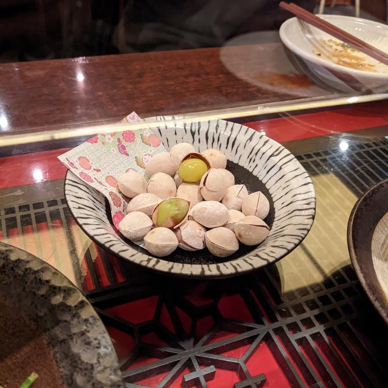 塩炒め銀杏(男前料理と五島列島直送の魚　神保町 無花果ichijiku )