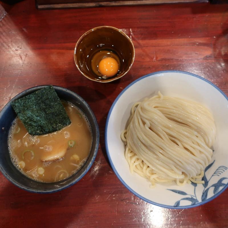 つけめん中盛(生玉子トッピング)(つけ麺 石ばし)