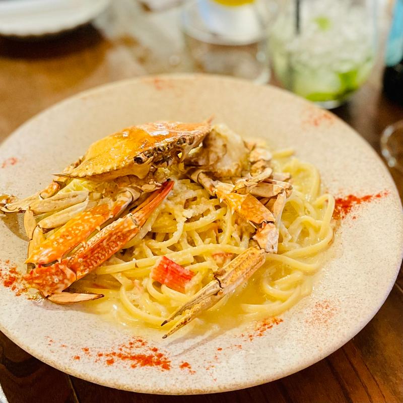 渡り蟹のかに味噌クリームパスタ(BATON 東池袋店)