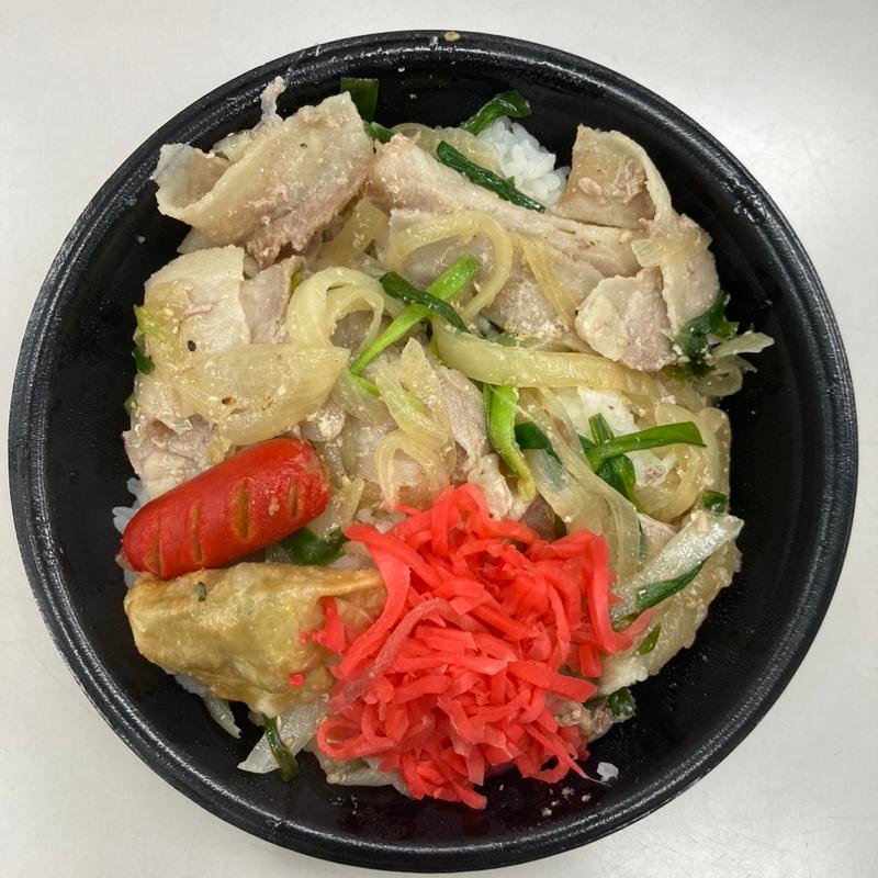 豚ニラ炒め丼(お弁当屋さん)