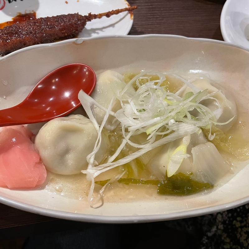 ネギ生姜あんかけ水餃子(餃子の丸い 名古屋駅店)