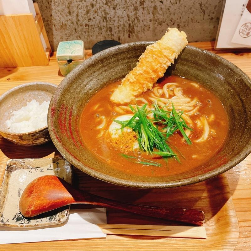 ちく天カレーうどん(扇町うどん屋あすろう)