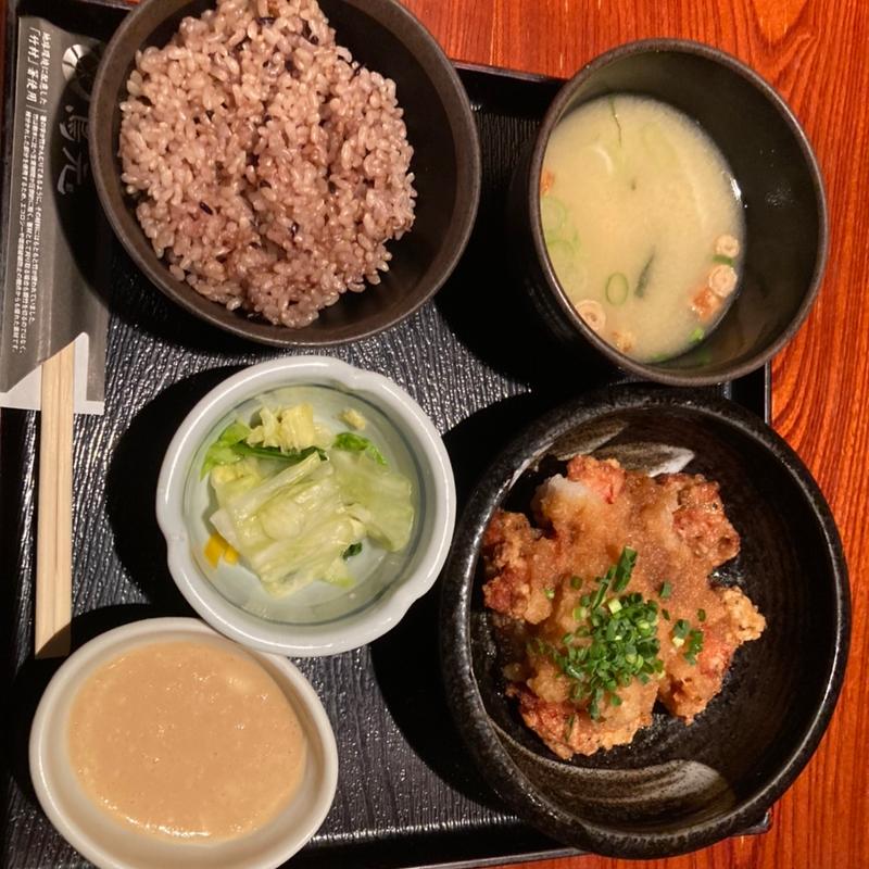選べる揚げ若鶏定食(鳥元 市ヶ谷店)