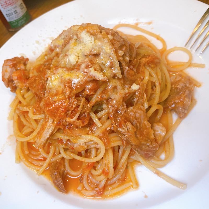 豚肉のラグーソースパスタ(クッチーナ イタリアーナ アンゴロ)