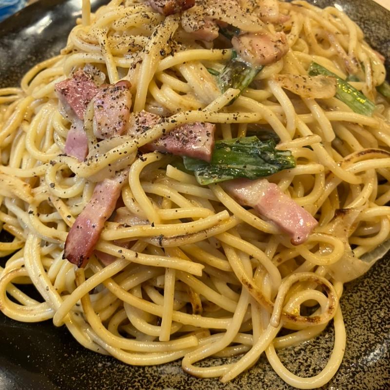 焼きカルボナーラ（特盛）(焼きスパゲッティ専門店 ロメスパバルボア 神田小川町店)
