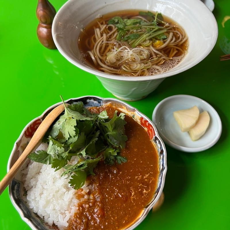 ミニスパイシーカレーセット(手打ち弥勒)