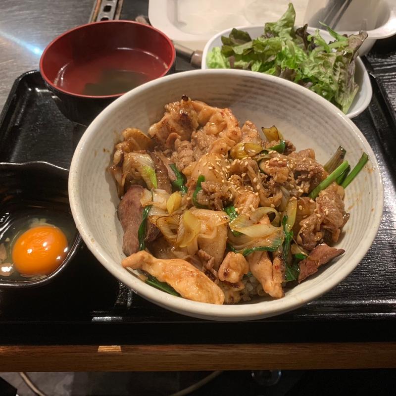 ホルモン丼(肉ダブル)(本格ホルモン焼肉 なかみ屋 本店)